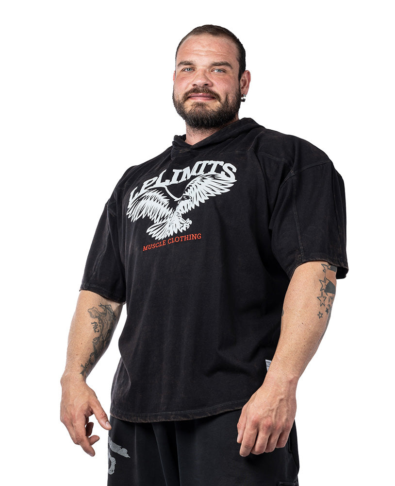 Rag Top Eagle Hoodie Stonewashed Pique Jersey - Legal Power