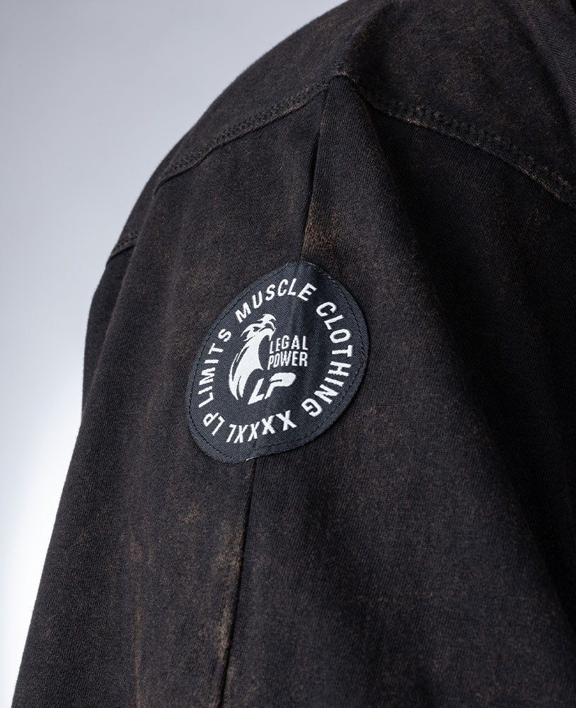 Rag Top Eagle Hoodie Stonewashed Pique Jersey - Legal Power