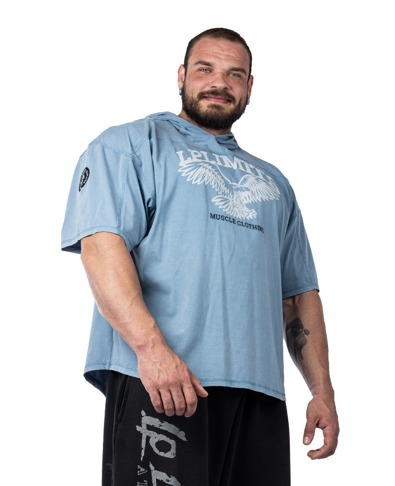 Rag Top Eagle Hoodie Stonewashed Pique Jersey - Legal Power