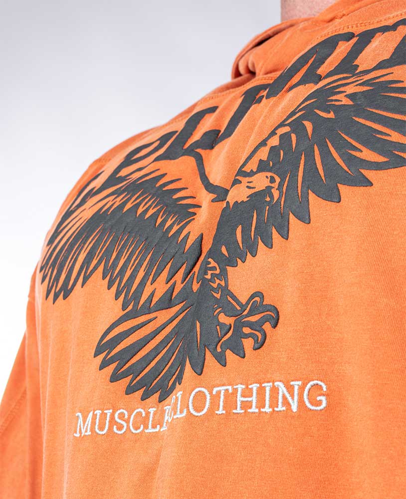 Rag Top Eagle Hoodie Stonewashed Pique Jersey - Legal Power