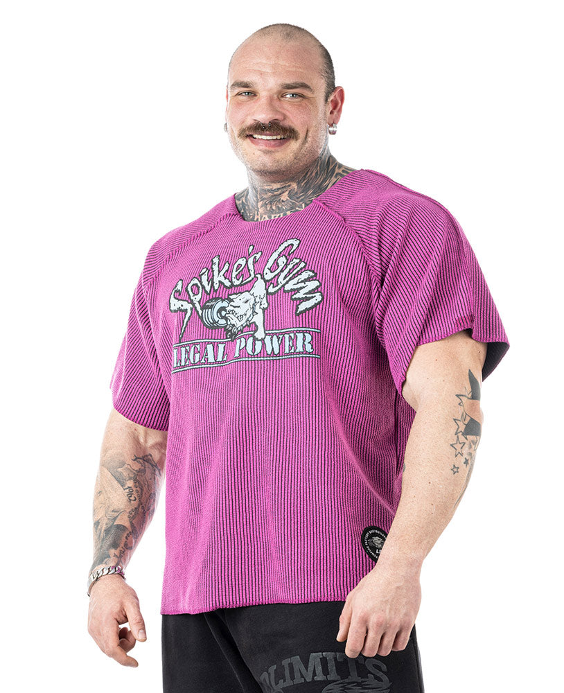 Magenta Raglan Rag Top Oldschool Spikes Boston