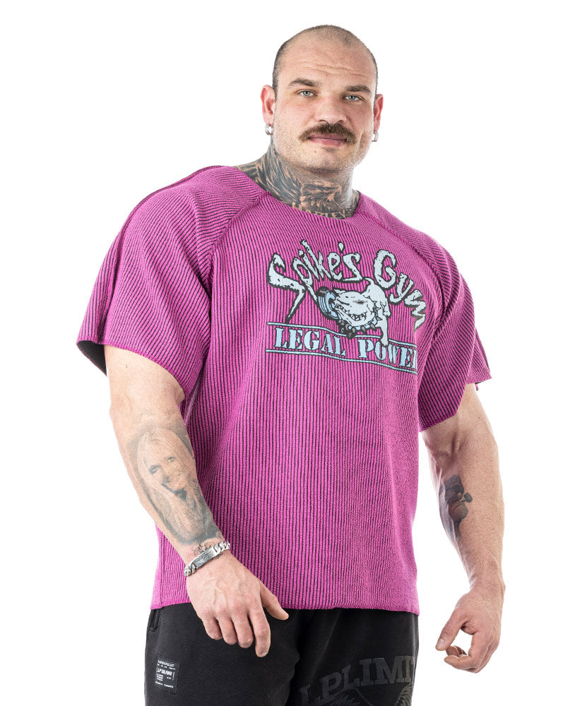 Magenta Raglan Rag Top Oldschool Spikes Boston
