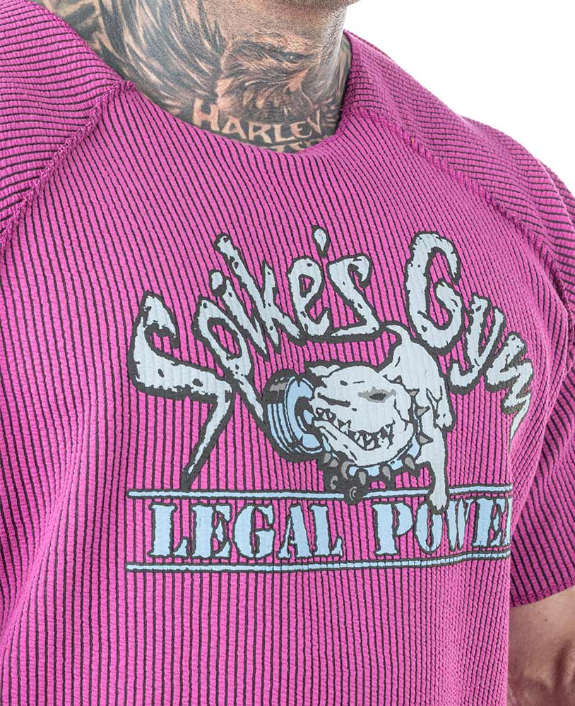 Magenta Raglan Rag Top Oldschool Spikes Boston