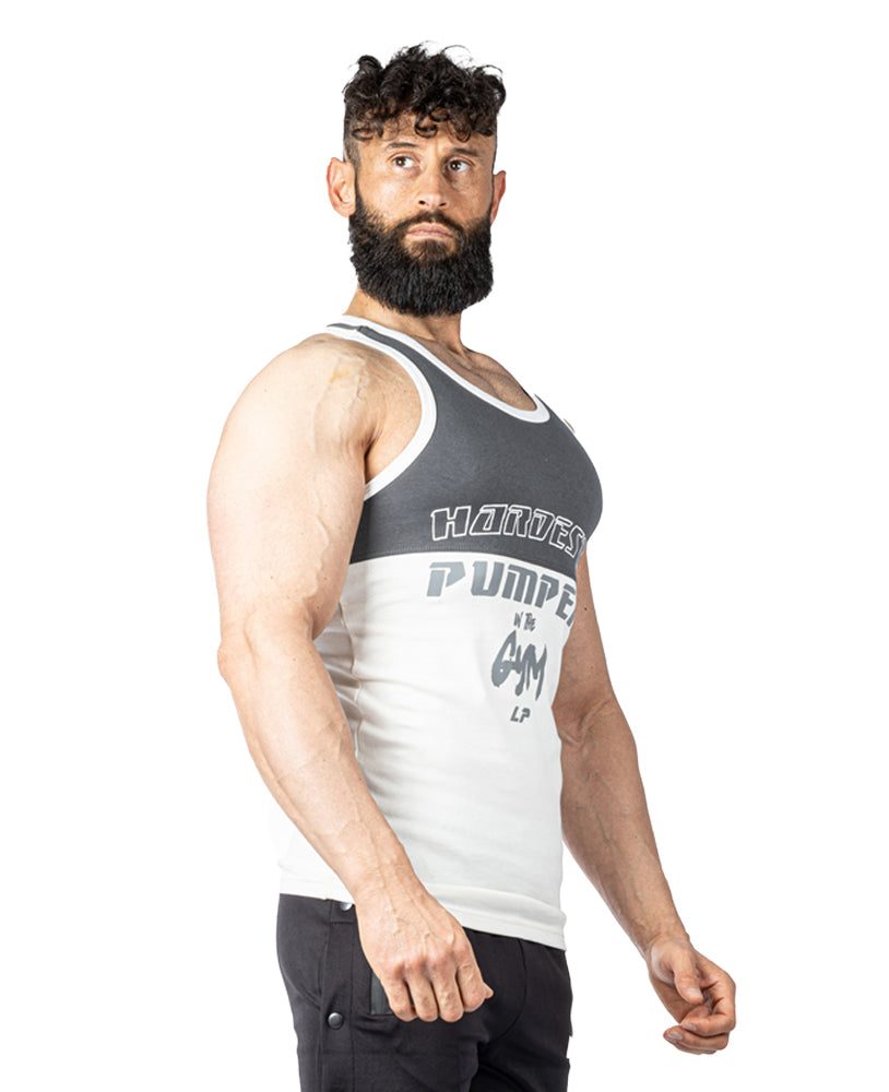 Tanktop Split Hardest Pumper in the Gym Stonewashed Ribbed - Legal Power