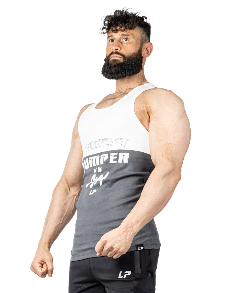 Tanktop Split Hardest Pumper in the Gym Stonewashed Ribbed - Legal Power