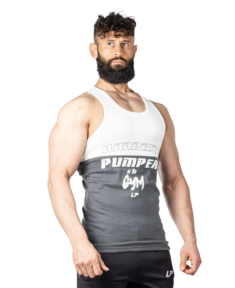 Tanktop Split Hardest Pumper in the Gym Stonewashed Ribbed - Legal Power