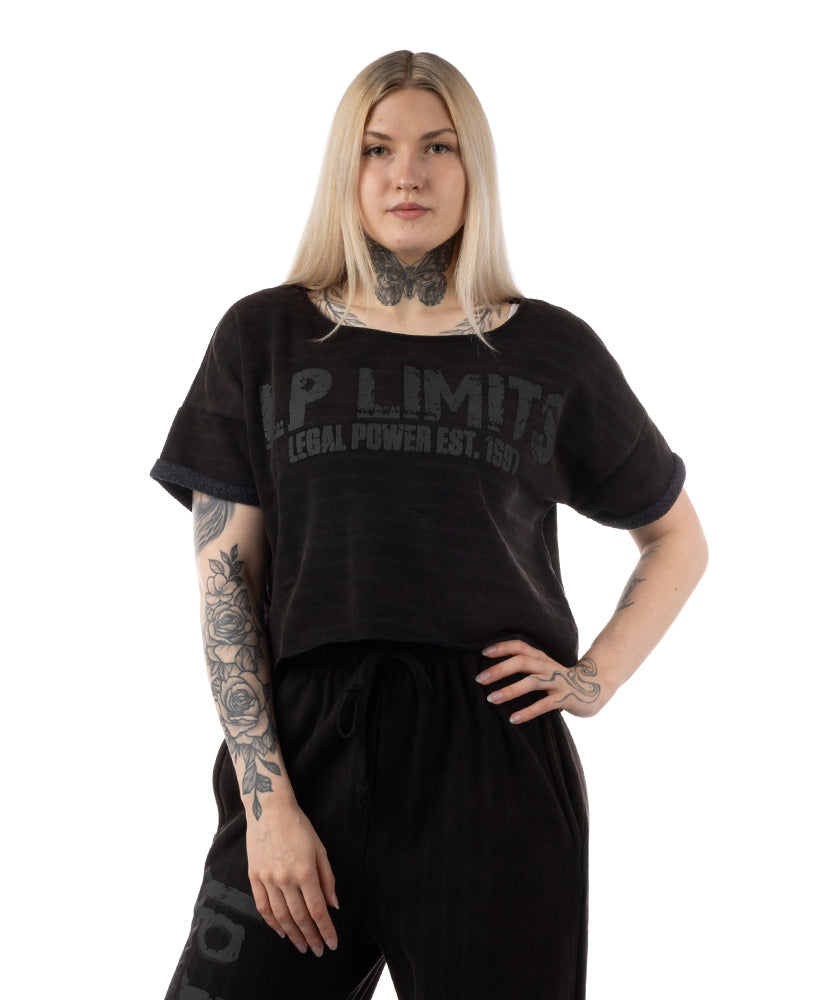 Crop Top LP Girls brushed inside Stonewashed Ottomix