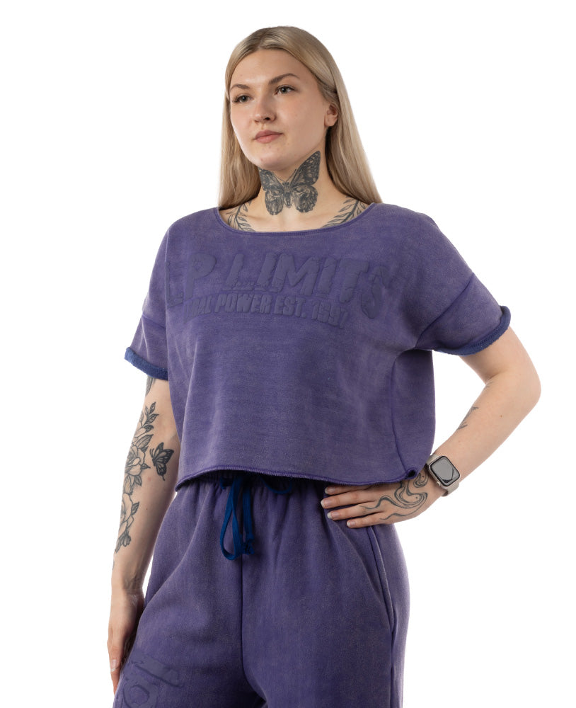 Crop Top LP Girls brushed inside Stonewashed Ottomix