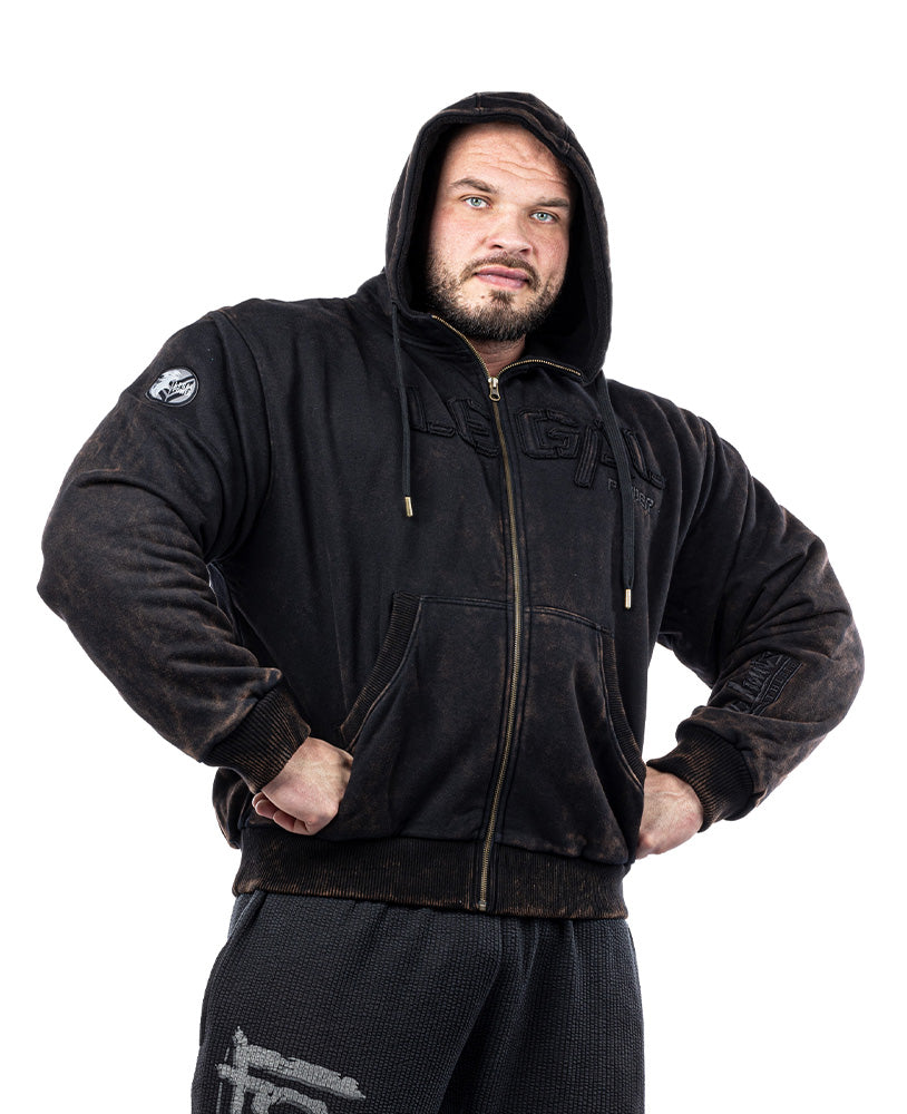 Heavy Zip Hoodie Devils 2.0 Stonewashed Ottomix Fleece - Legal Power