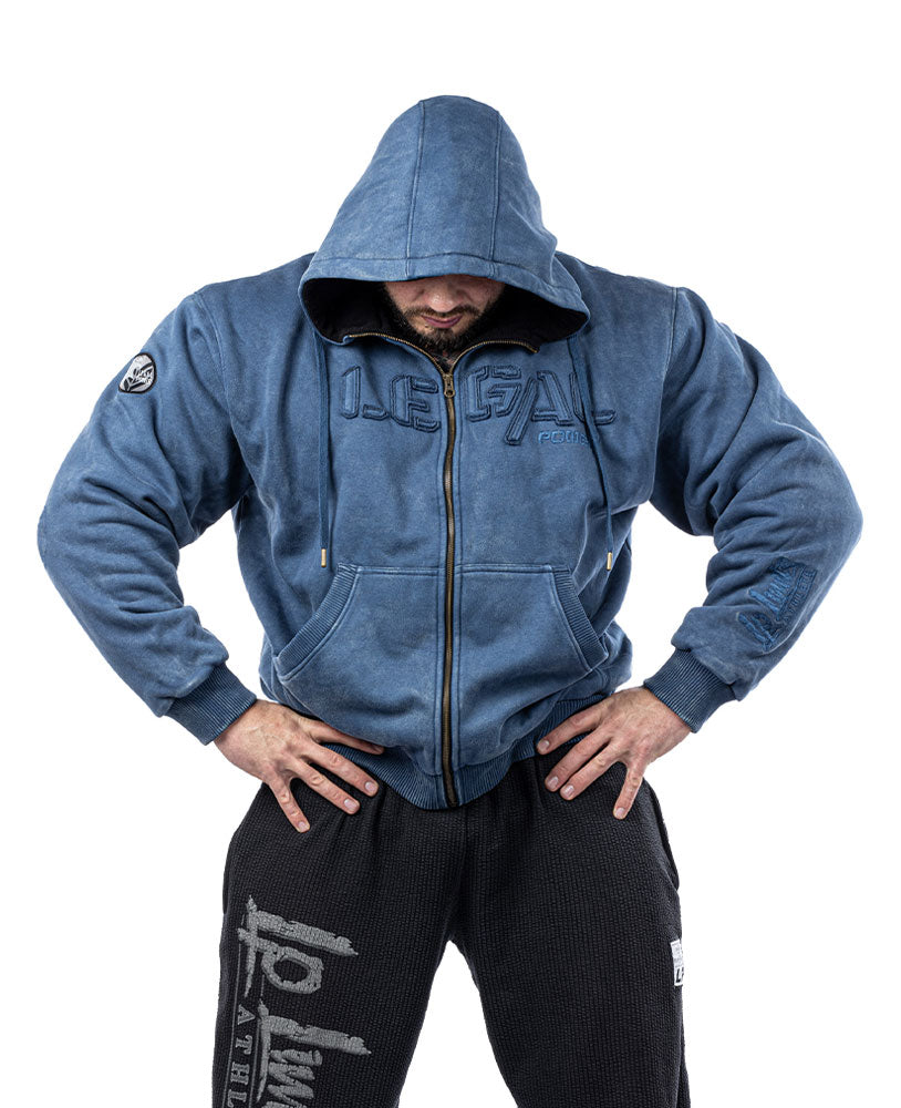Heavy Zip Hoodie Devils 2.0 Stonewashed Ottomix Fleece - Legal Power