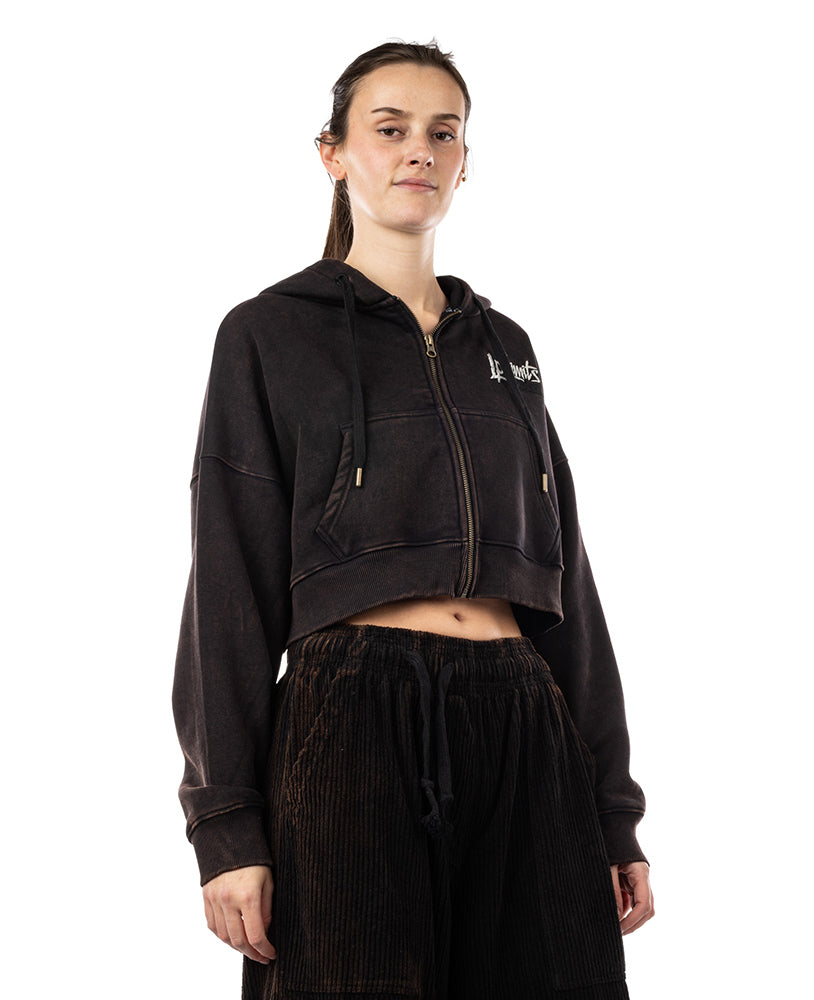 Crop Top Zip Hoodie LpLimits Stonewashed Ottomix