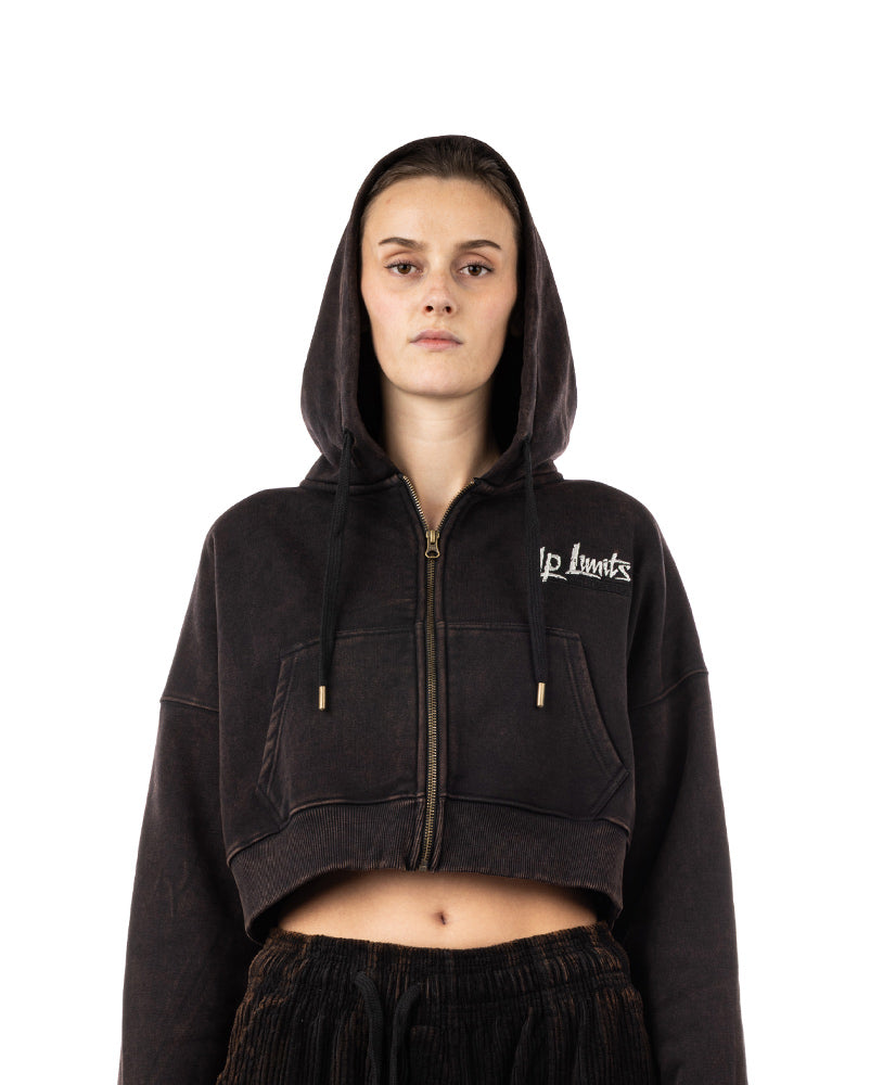 Crop Top Zip Hoodie LpLimits Stonewashed Ottomix