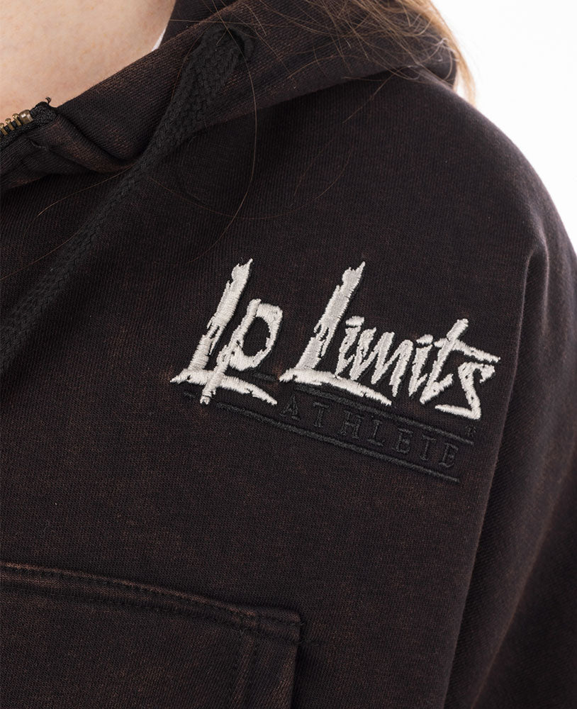 Crop Top Zip Hoodie LpLimits Stonewashed Ottomix