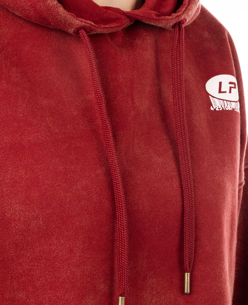 Crop Top Hoodie Tape Stonewashed Ottomix