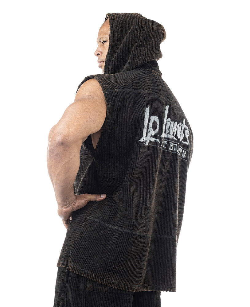 Sleeveless Oldschool Hoodie LpLimits Cord