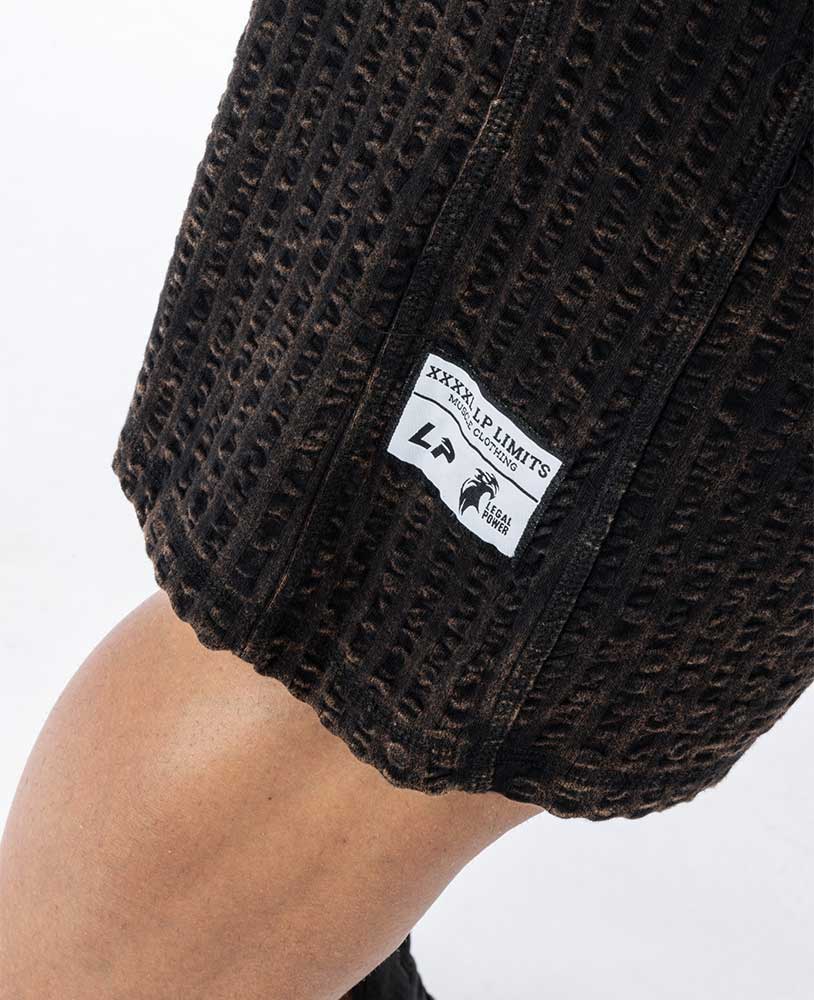 Short Lplimits en seersucker délavé