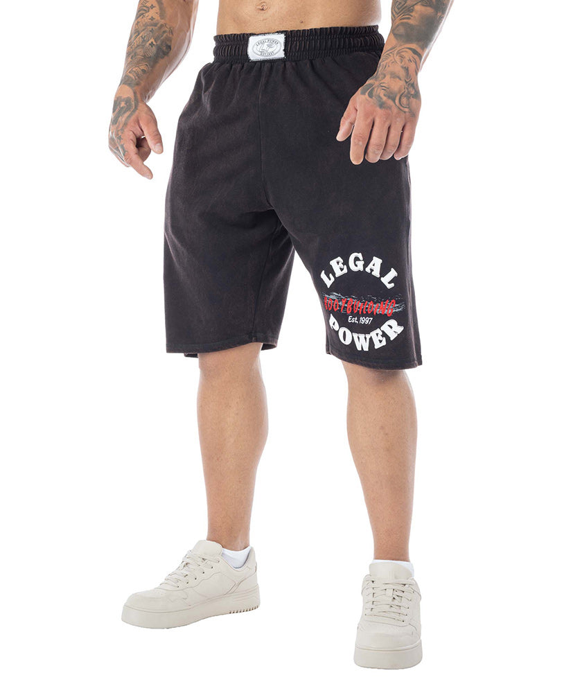 Shorts Bodybuilding Stonewashed Jersey Pique