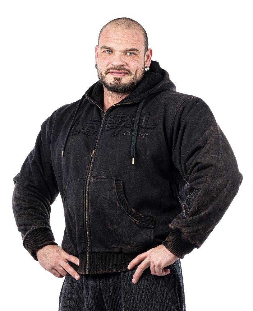 Heavy Zip Hoodie Devils 2.0 Stonewashed Ottomix Fleece - Legal Power