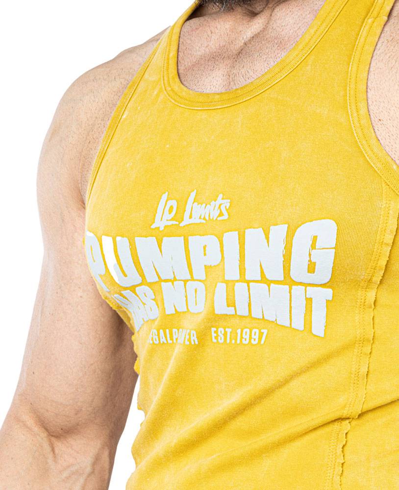 Tanktop Pumping has no Limit Stonewashed Ribbed - Legal Power
