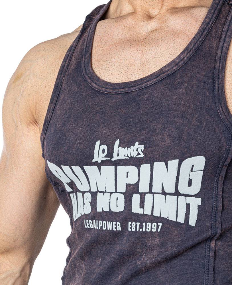 Tanktop Pumping has no Limit Stonewashed Ribbed - Legal Power