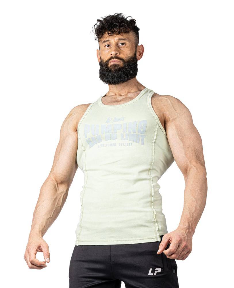 Tanktop Pumping has no Limit Stonewashed Ribbed - Legal Power