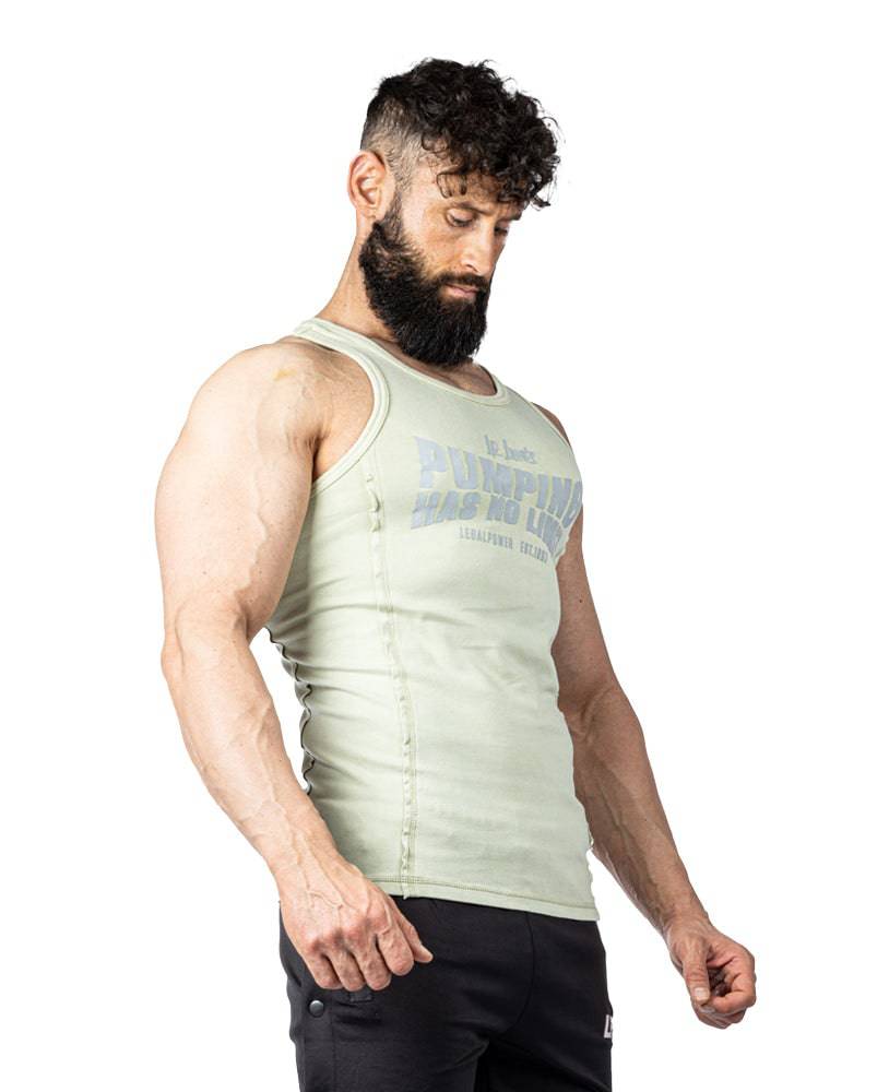 Tanktop Pumping has no Limit Stonewashed Ribbed - Legal Power
