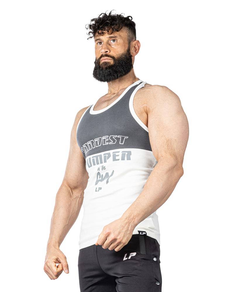 Tanktop Split Hardest Pumper in the Gym Stonewashed Ribbed - Legal Power