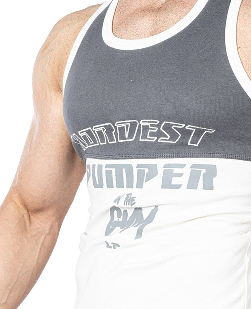 Tanktop Split Hardest Pumper in the Gym Stonewashed Ribbed - Legal Power
