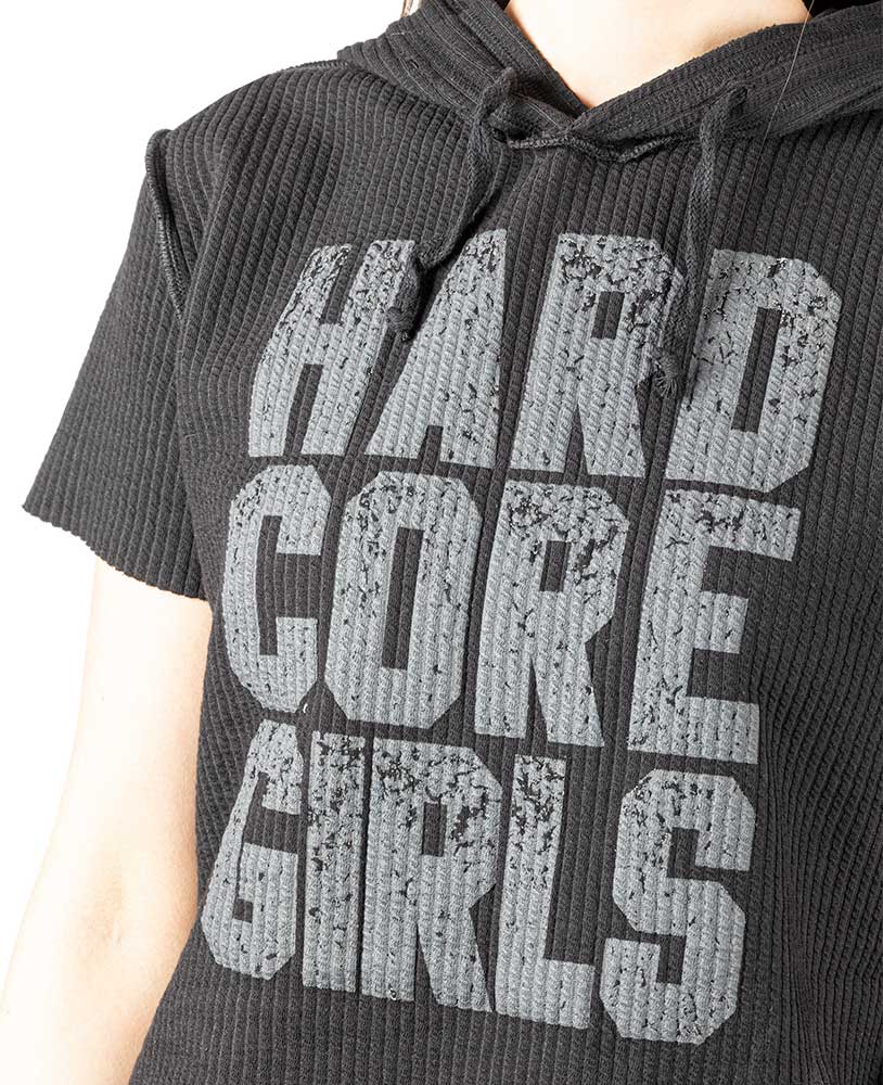 Crop Top Hoodie Hard Core Girls Boston - Legal Power
