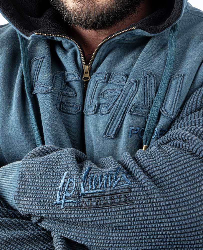 Heavy Zip Hoodie Devils Stonewashed Bostomix Fleece - Legal PowerHoodie