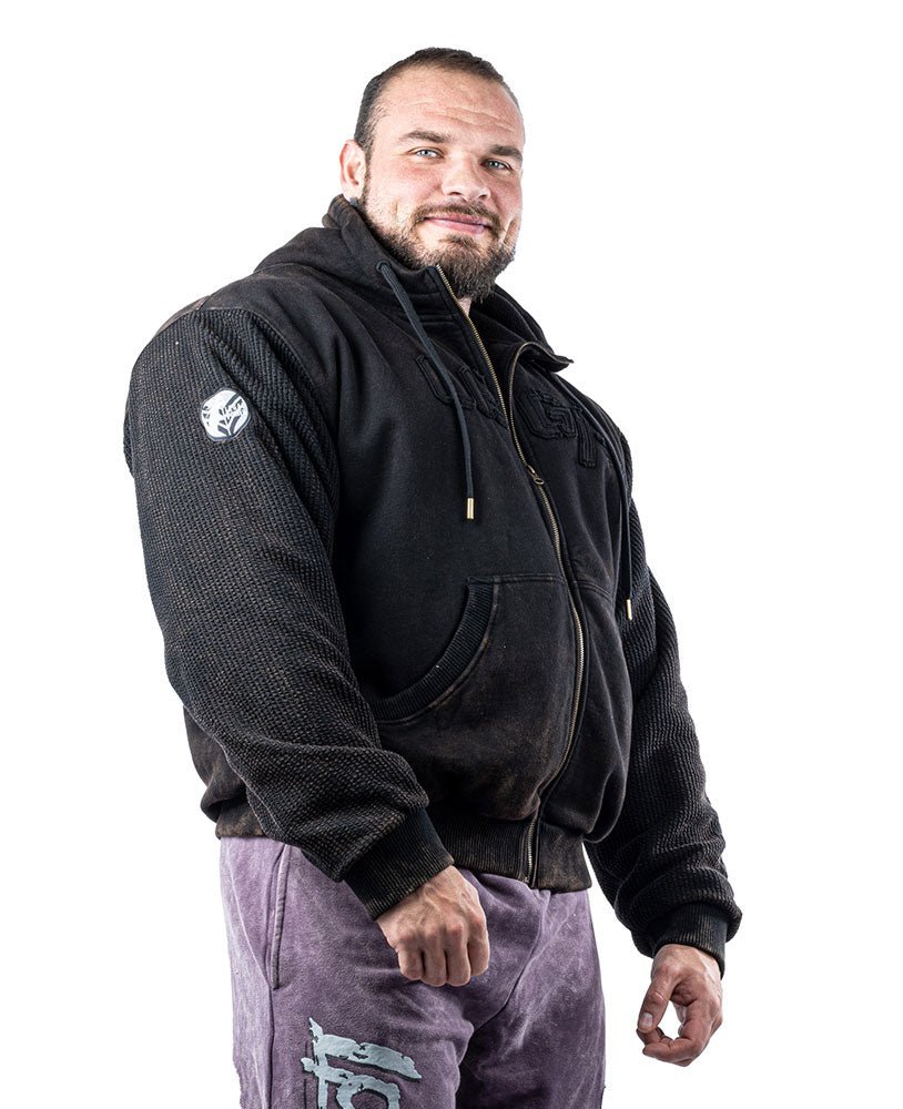 Heavy Zip Hoodie Devils Stonewashed Bostomix Fleece - Legal PowerHoodie
