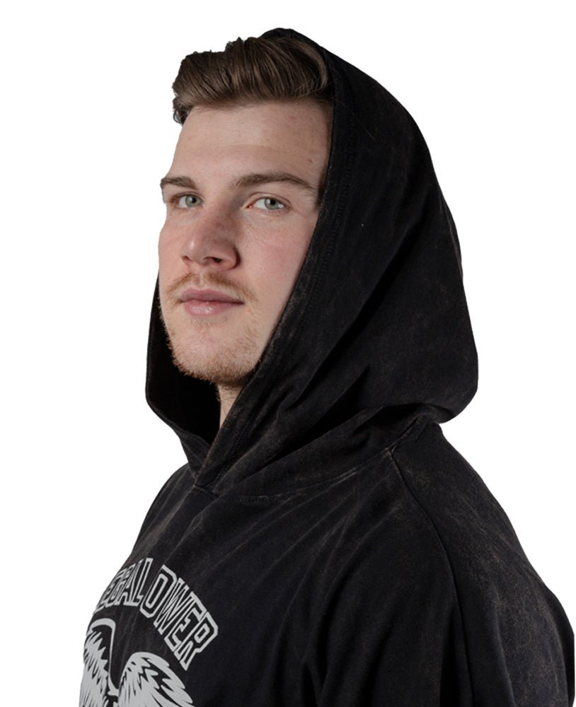 Rag Top Eagle Hoodie Stonewashed Pique Jersey