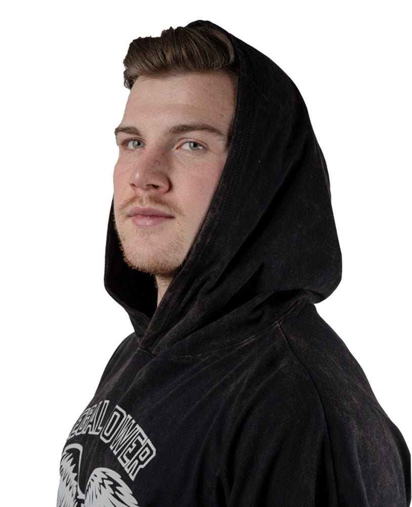 Rag Top Eagle Hoodie Stonewashed Pique Jersey - Legal Power