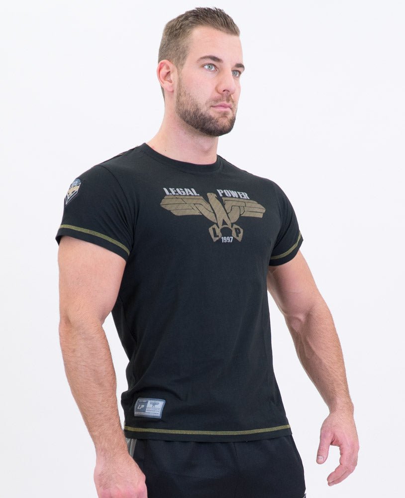 T-shirt in jersey singolo con aquila