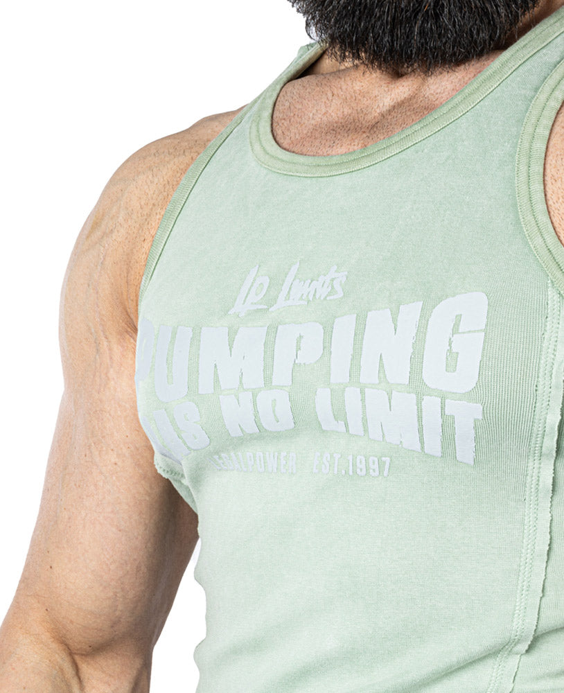 Tanktop Pumping has no Limit Stonewashed Ribbed