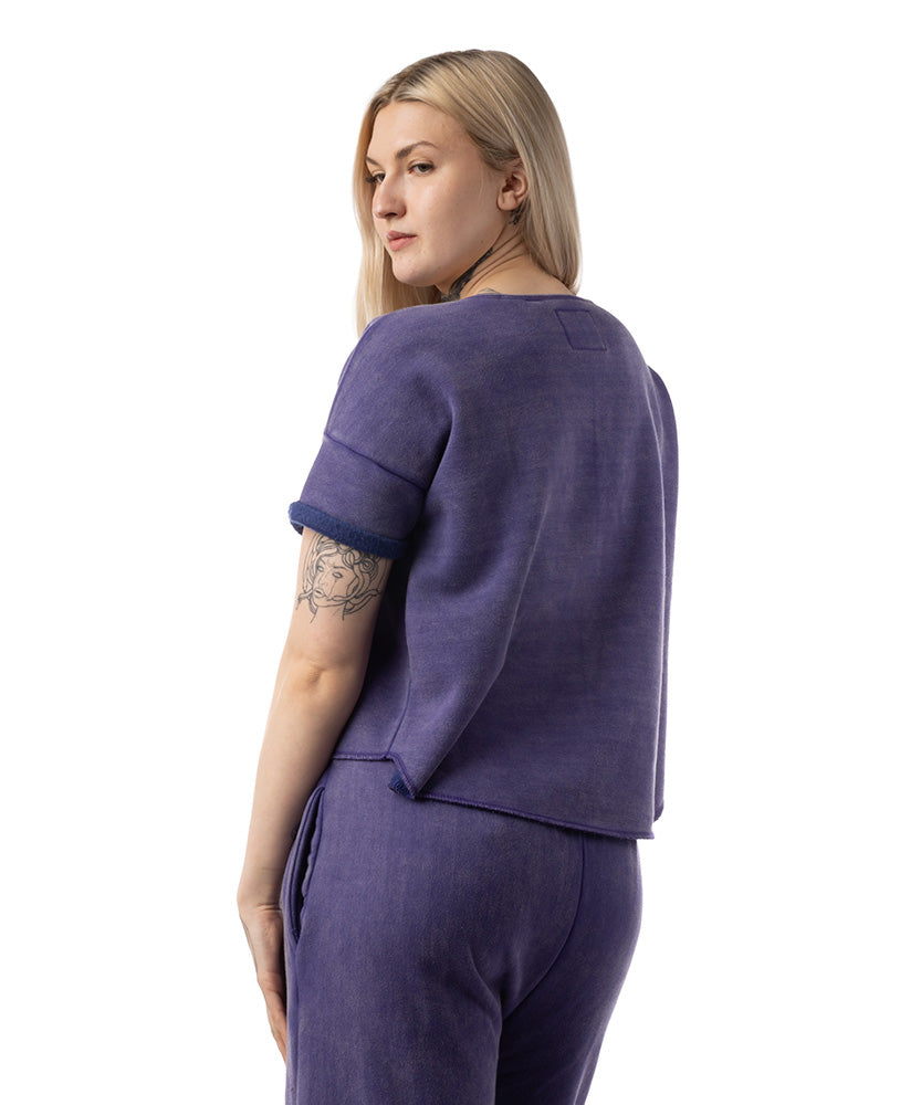 Crop Top LP Girls brushed inside Stonewashed Ottomix