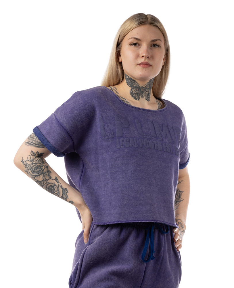 Crop Top LP Girls brushed inside Stonewashed Ottomix