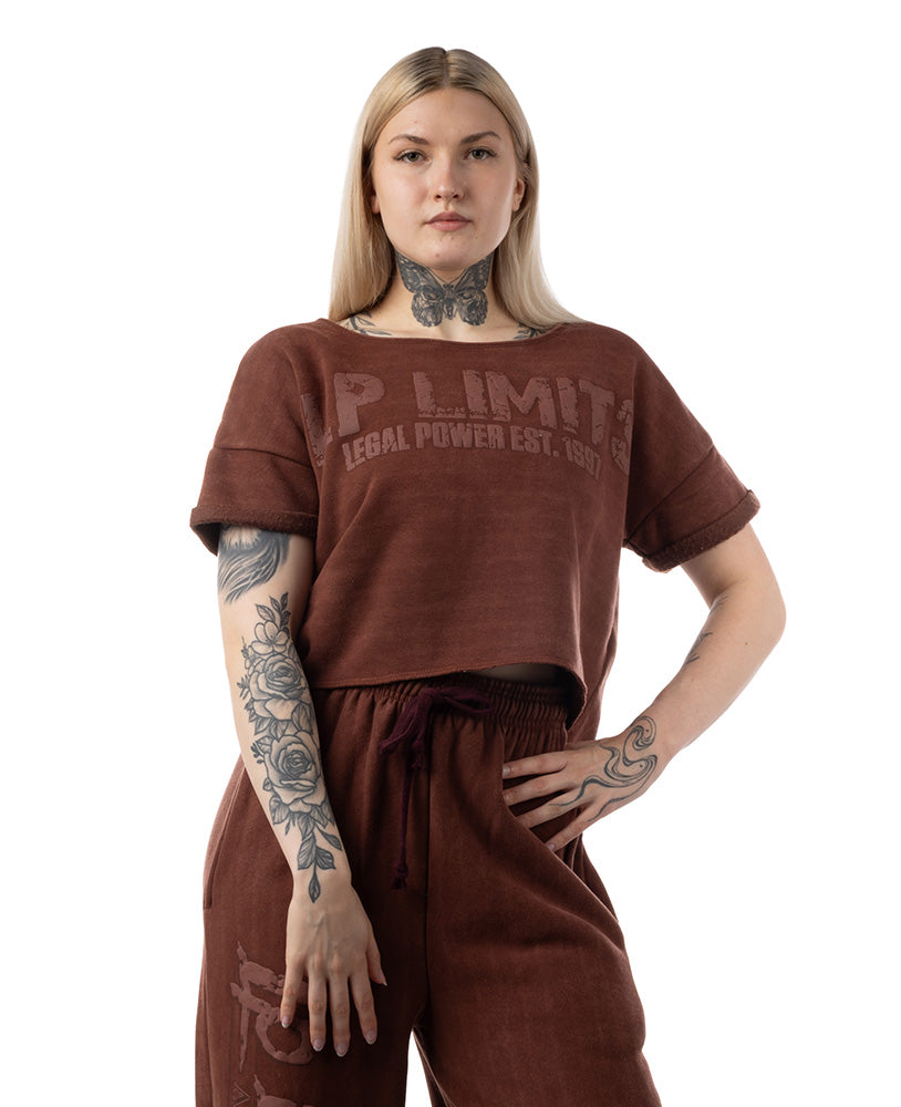 Crop Top LP Girls brushed inside Stonewashed Ottomix