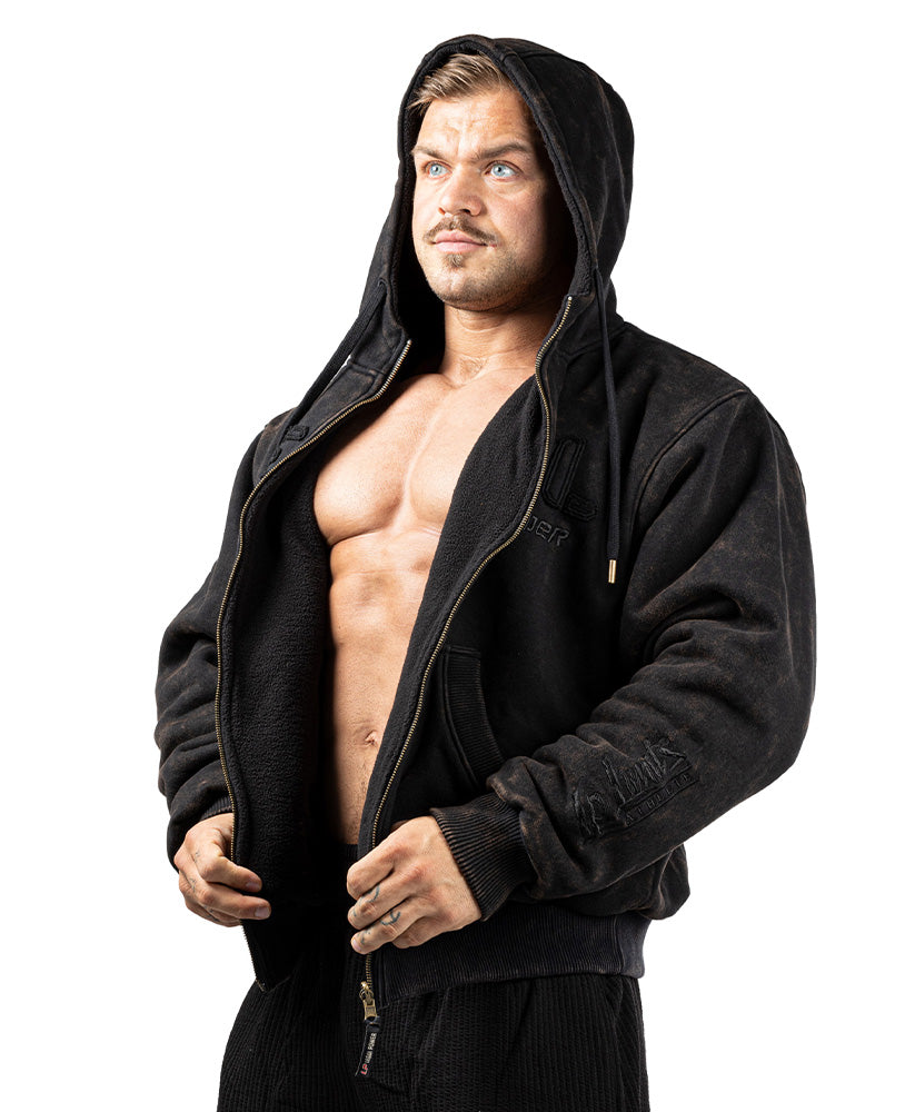 Heavy Zip Hoodie Devils Stonewashed Ottomix Fleece - Legal Power