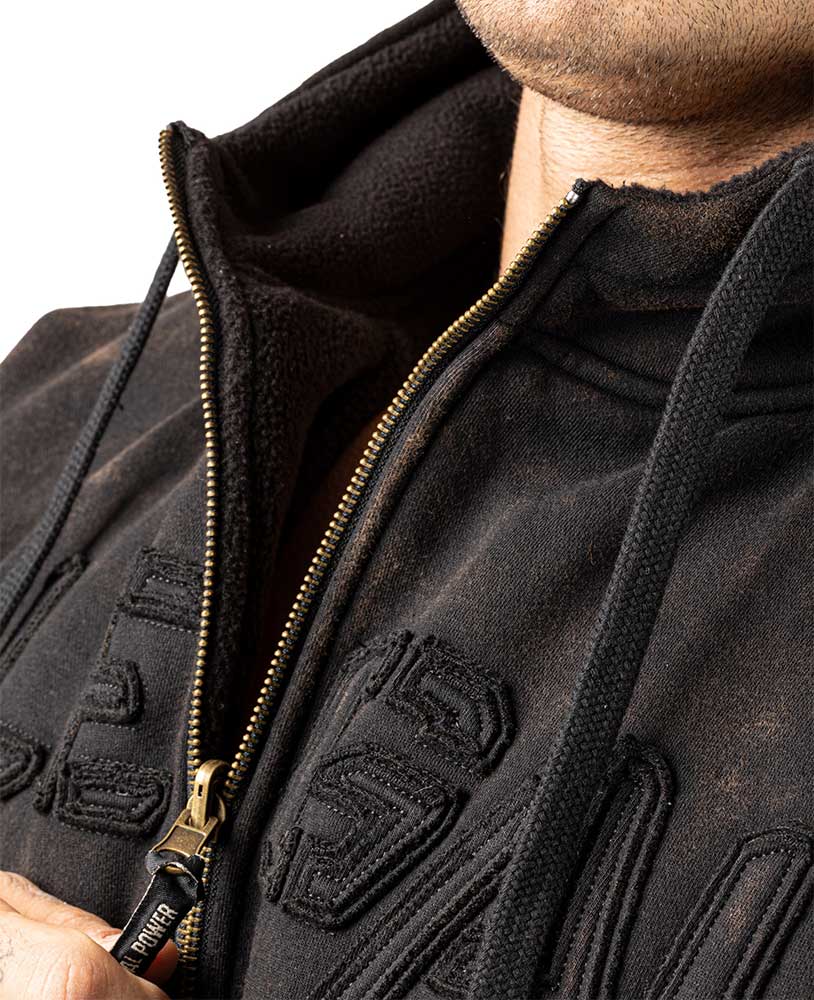 Heavy Zip Hoodie Devils Stonewashed Ottomix Fleece