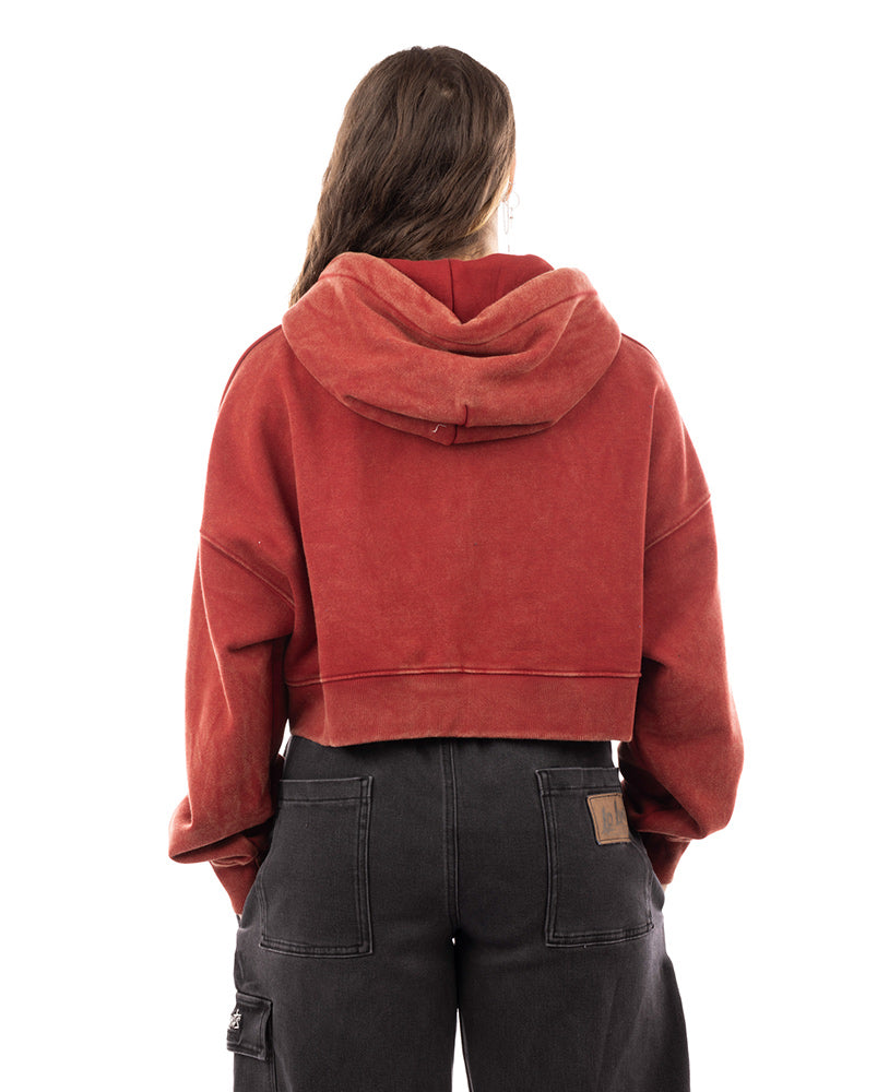 Crop Top Zip Hoodie LpLimits Stonewashed Ottomix