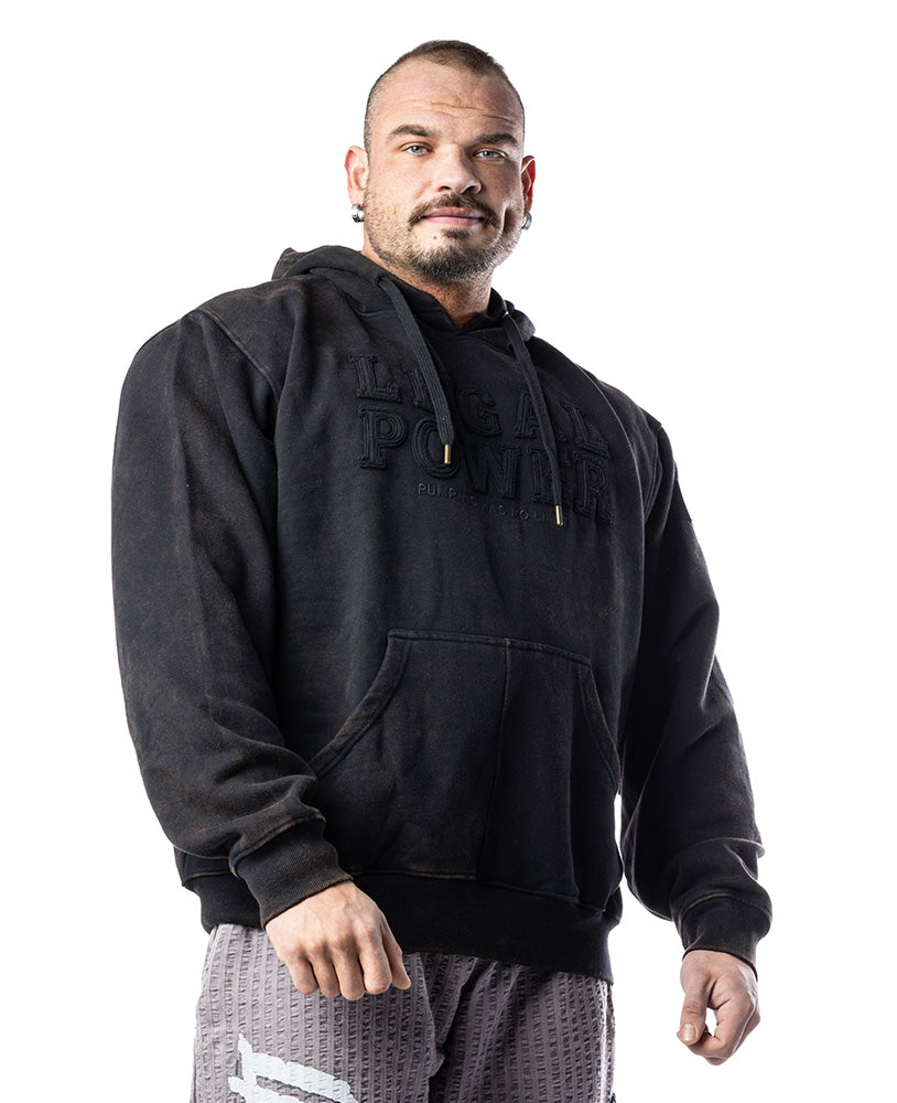 Hoodie Legal Power Stonewashed brushed inside Ottomix