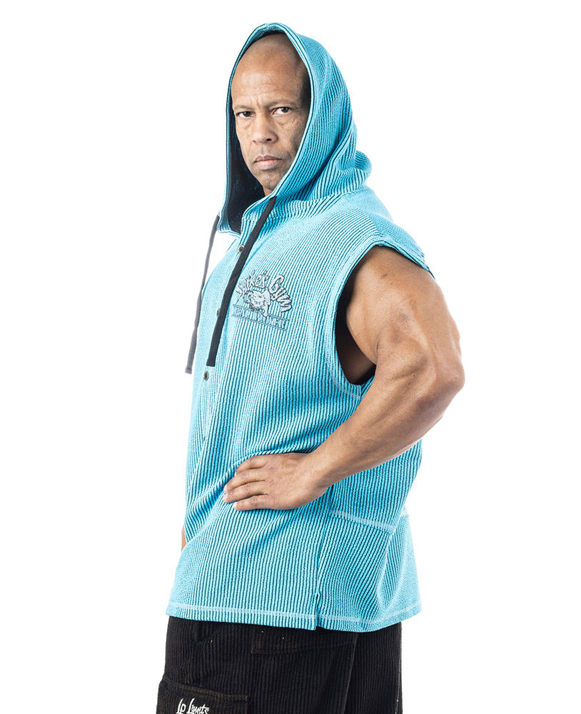 Sweat à capuche sans manches à pointes néon style rétro Boston