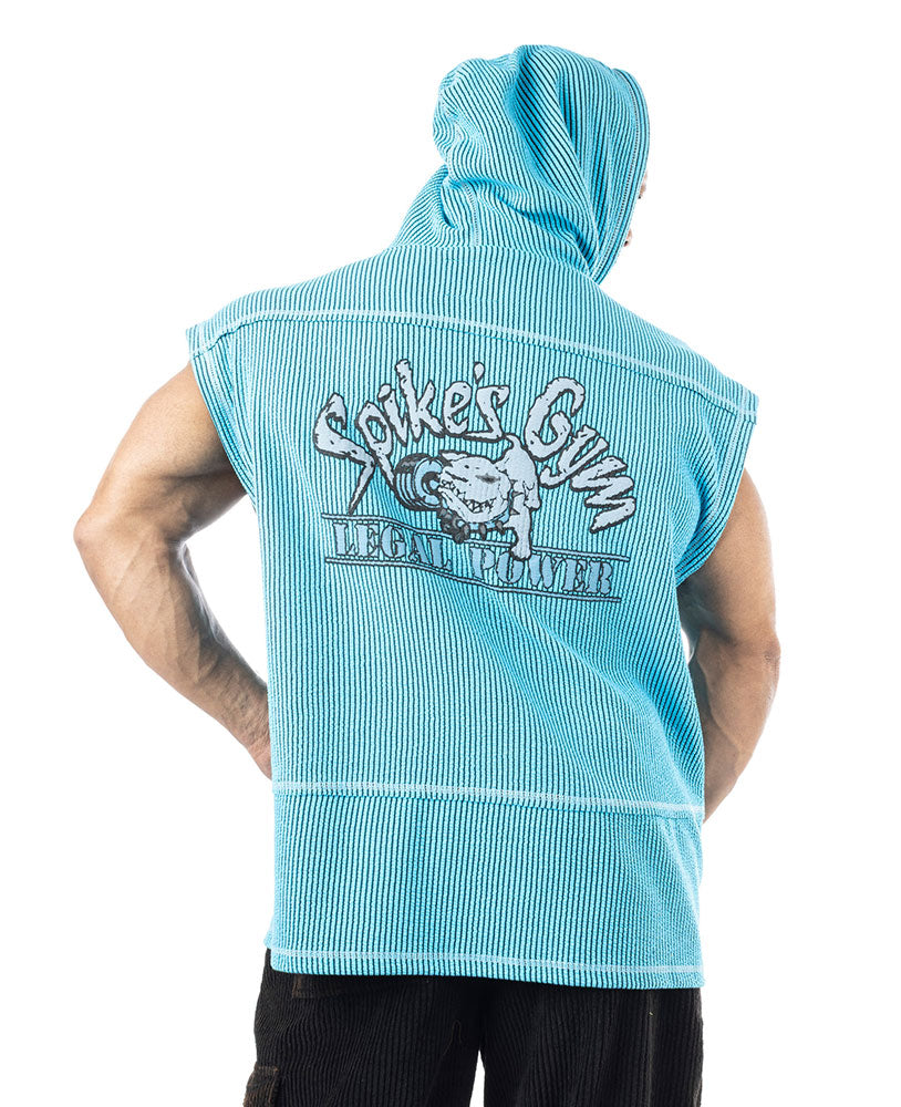 Sweat à capuche sans manches à pointes néon style rétro Boston