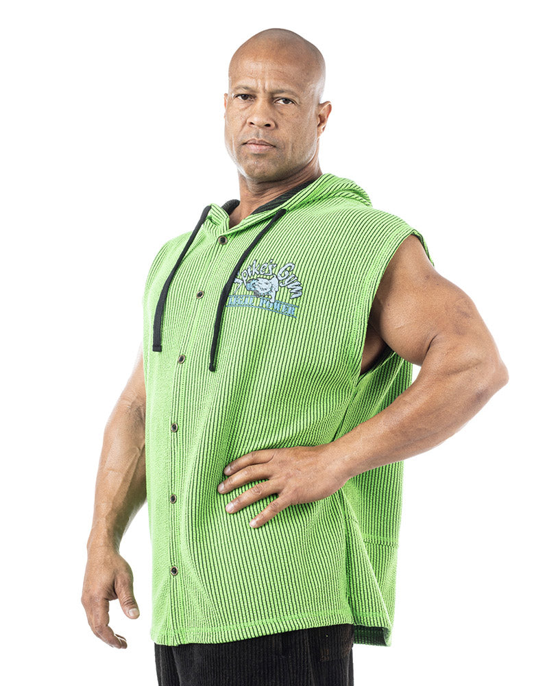 Sweat à capuche sans manches à pointes néon style rétro Boston