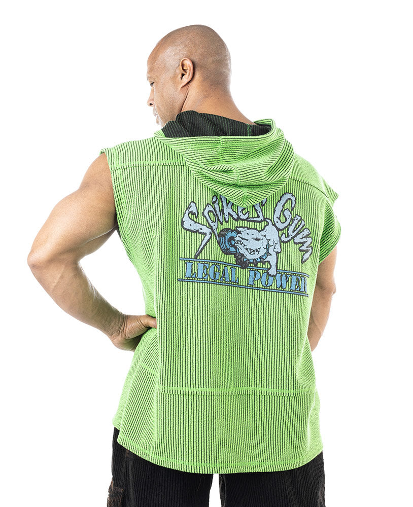 Sweat à capuche sans manches à pointes néon style rétro Boston