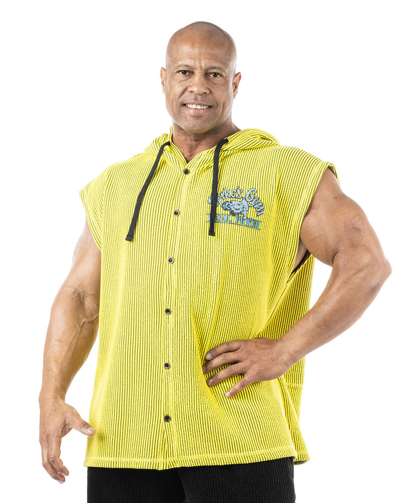 Sweat à capuche sans manches à pointes néon style rétro Boston