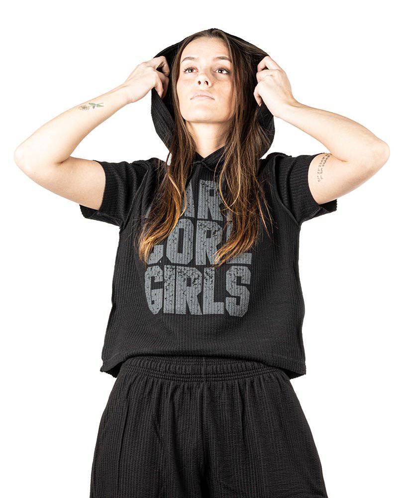 Crop Top Hoodie Hard Core Girls Boston - Legal Power