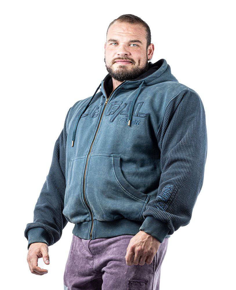 Heavy Zip Hoodie Devils Stonewashed Bostomix Fleece - Legal Power