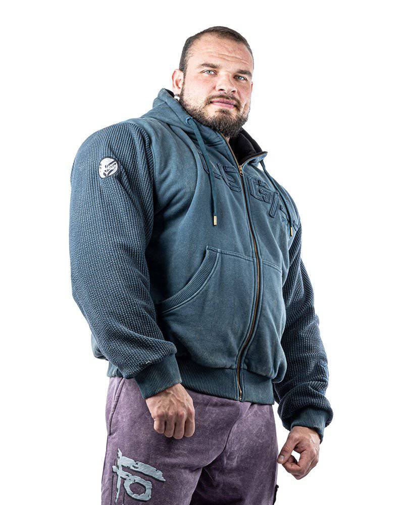 Heavy Zip Hoodie Devils Stonewashed Bostomix Fleece - Legal Power